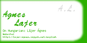 agnes lajer business card