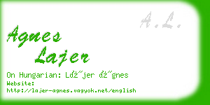 agnes lajer business card